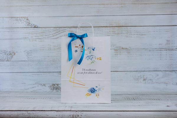 Pungă de hârtie pentru mărturii PINP07 22x31x10cm