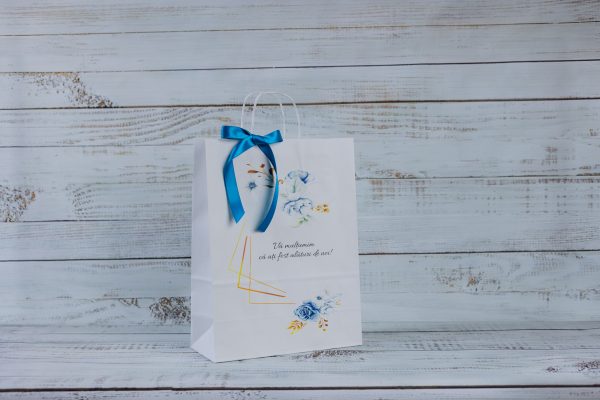 Pungă de hârtie pentru mărturii PINP07 22x31x10cm - imagine 2