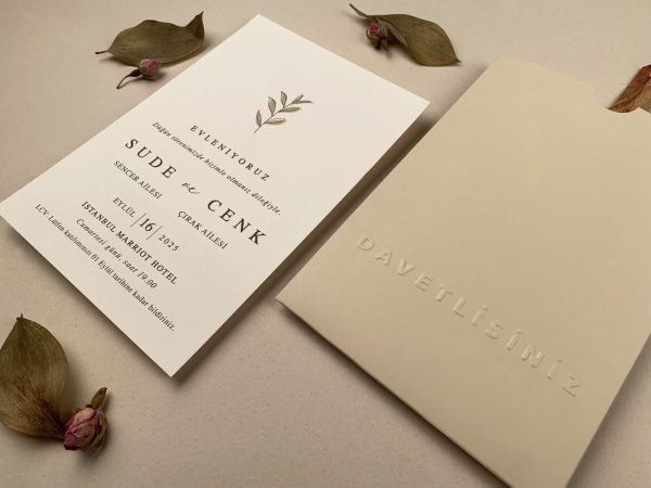 Invitație minimalistă de nuntă 12266 - imagine 2