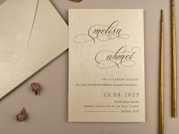 Invitație elegantă de nuntă 12279 - imagine 2