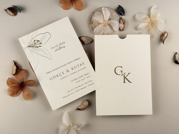 Invitație elegantă de nuntă 13310
