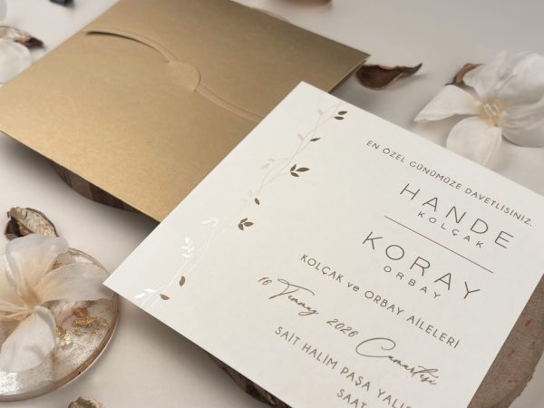 Invitație elegantă de nuntă 13311 - imagine 2