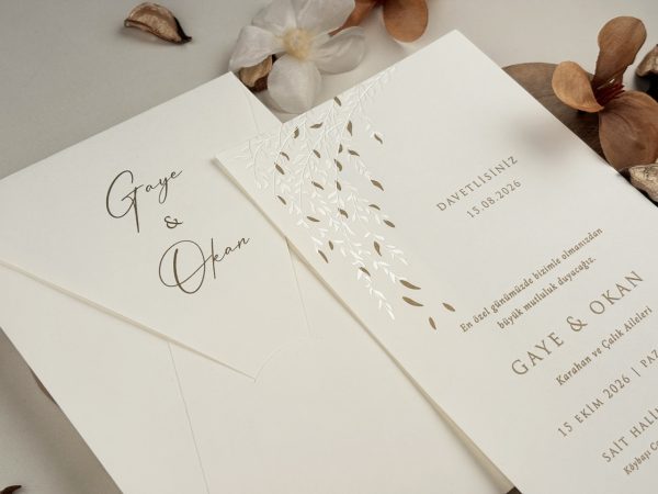 Invitație elegantă de nuntă 13315 - imagine 2
