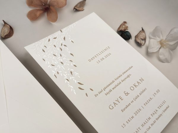 Invitație elegantă de nuntă 13315 - imagine 3