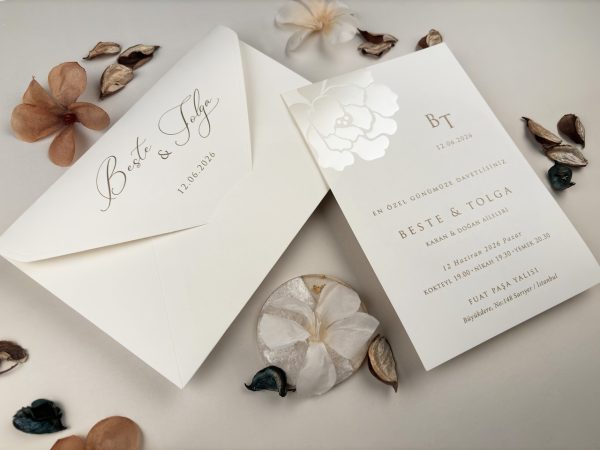 Invitație elegantă de nuntă 13318 - imagine 2