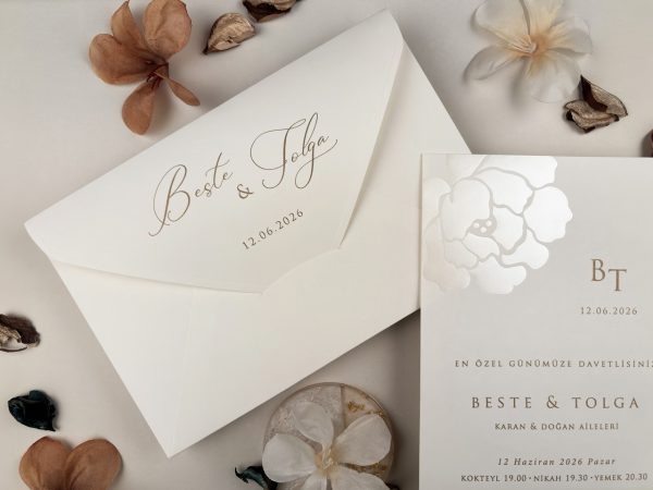 Invitație elegantă de nuntă 13318 - imagine 3