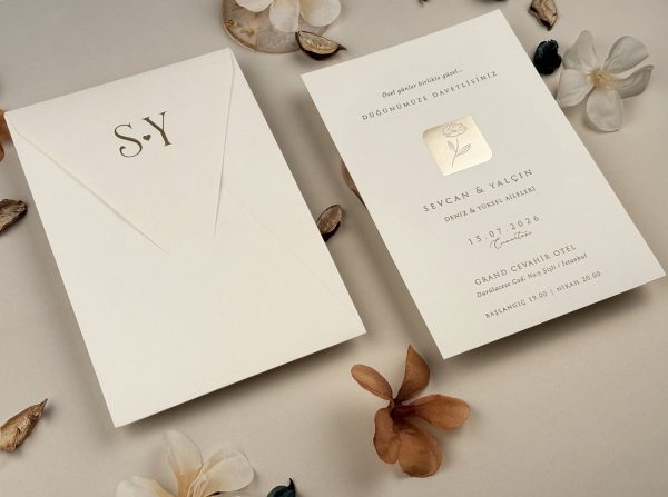 Invitație elegantă de nuntă 13321 - imagine 2
