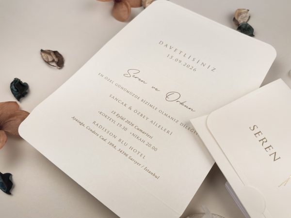 Invitație elegantă de nuntă 13322 - imagine 3