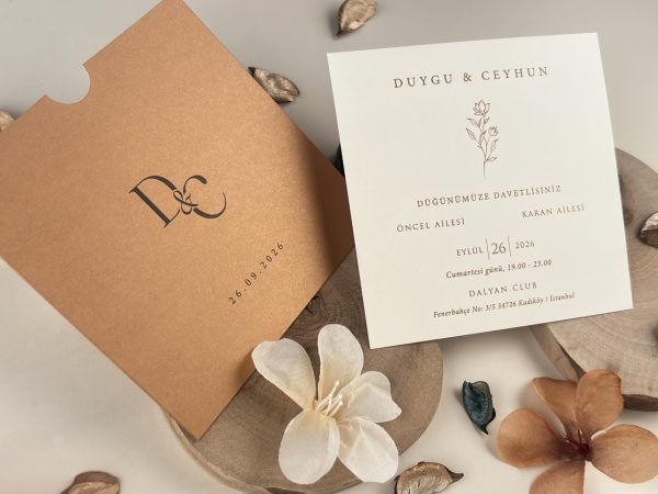 Invitație elegantă de nuntă 13323
