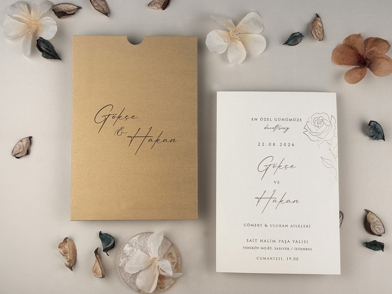 Invitație elegantă de nuntă 13325