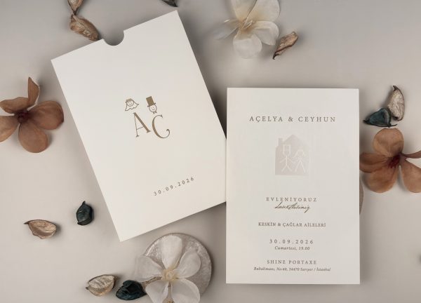 Invitație elegantă de nuntă 13327