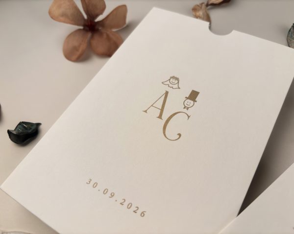 Invitație elegantă de nuntă 13327 - imagine 3