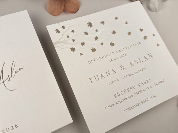 Invitație elegantă de nuntă 13333 - imagine 3