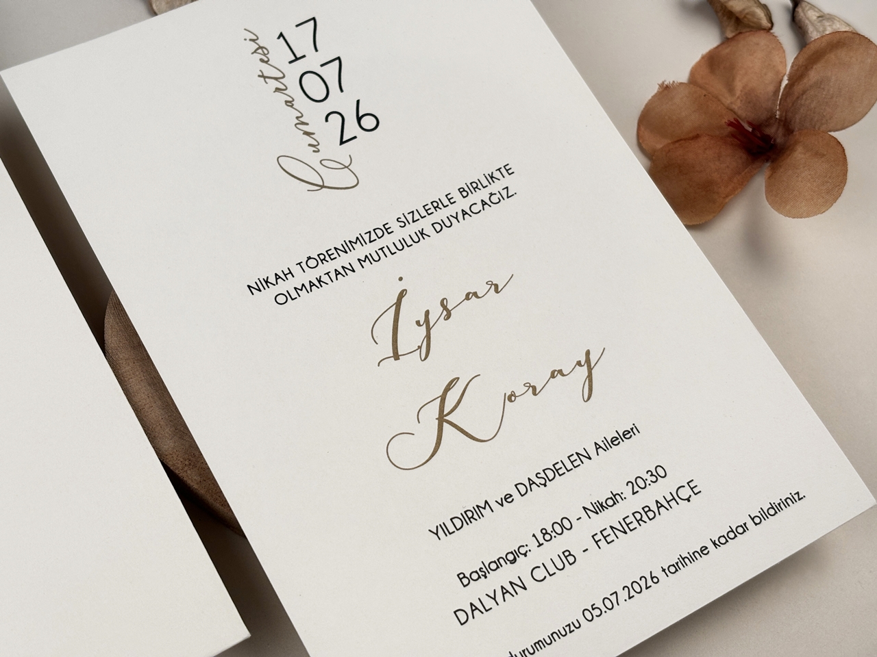 Invitație elegantă de nuntă 96934 - imagine 3