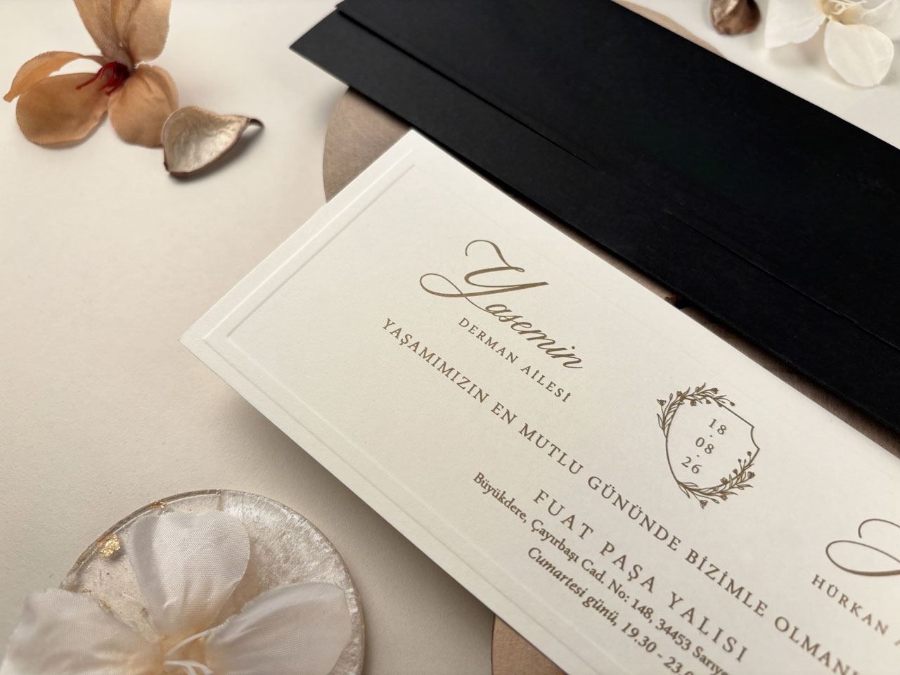 Invitație elegantă de nuntă 96952 - imagine 3