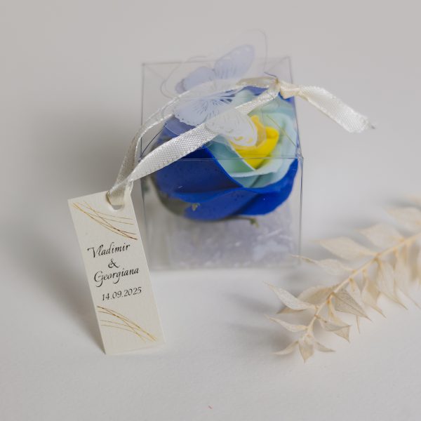 Mărturie handmade pentru nuntă/botez - trandafir 3 culori