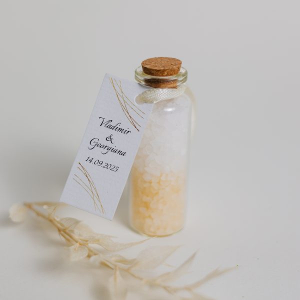 Mărturie handmade pentru nuntă/botez - sticluță sare de baie - imagine 11
