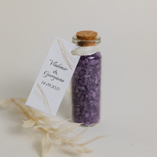 Mărturie handmade pentru nuntă/botez - sticluță sare de baie - imagine 6